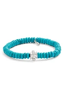 Anzie Bohème Turquoise Beaded Stretch Bracelet in Green at Nordstrom, Size 7