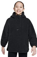 Nike Kids' Therma-FIT Faux Shearling Jacket in Black/Anthracite at Nordstrom, Size Xs