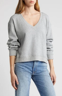 Nation LTD Wyatt Oversize Cotton Pullover Heather Grey at Nordstrom,