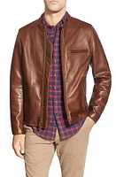 Schott NYC Café Racer Oil Tanned Leather Moto Jacket at Nordstrom,