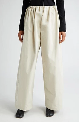 MM6 Maison Margiela Gathered Waist Pants Chalk at Nordstrom, Us