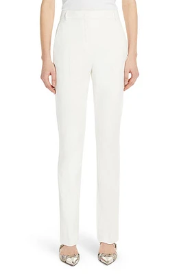 SPORTMAX Cotton Knit Straight Leg Pants White at Nordstrom,