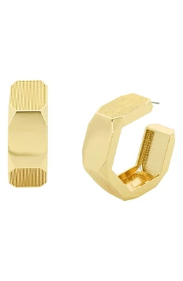 AllSaints Hexagonal Hoop Earrings in Gold at Nordstrom