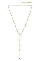 Kurt Geiger London Micro Eagle Pendant Y-Necklace in Crystal/Yellow Gold at Nordstrom