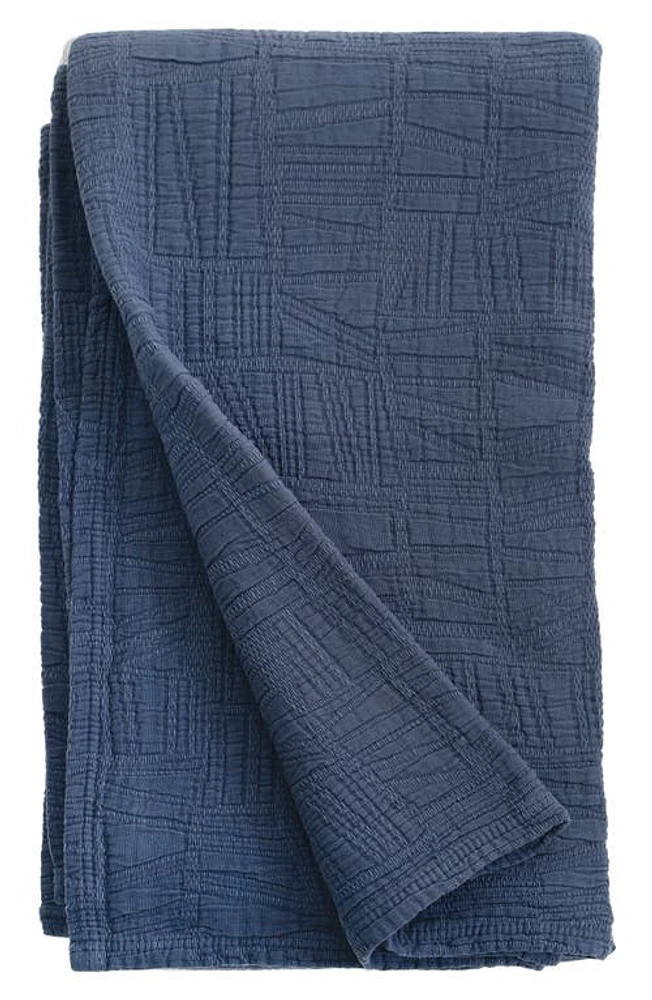 Pom Pom at Home Harbour Matelassé Blanket in Navy at Nordstrom, Size Queen