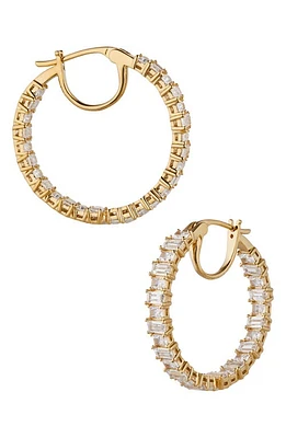 Nadri Chateau Cubic Zirconia Hoop Earrings in Gold at Nordstrom