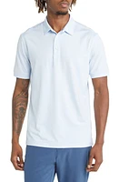 Mizzen+Main Men's Versa Stripe Performance Golf Polo Light Blue White at Nordstrom,