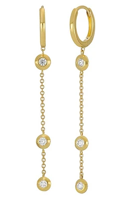 Bony Levy Monaco Diamond Hoop Drop Earrings in 18K Yellow Gold at Nordstrom