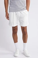 BOSS Lasdun Cotton Gauze Drawstring Shorts White at Nordstrom,