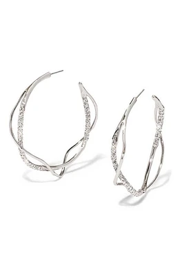 Alexis Bittar Intertwined Pavé Hoop Earrings in Champagne at Nordstrom