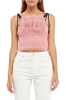 Endless Rose Tulle Crop Tank Top at Nordstrom,