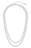 Sterling Forever Selena Layered Necklace in Silver at Nordstrom