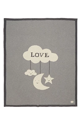 Pink Lemonade Moon Love Organic Cotton Baby Blanket in Grey at Nordstrom