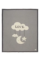 Pink Lemonade Moon Love Organic Cotton Baby Blanket in Grey at Nordstrom