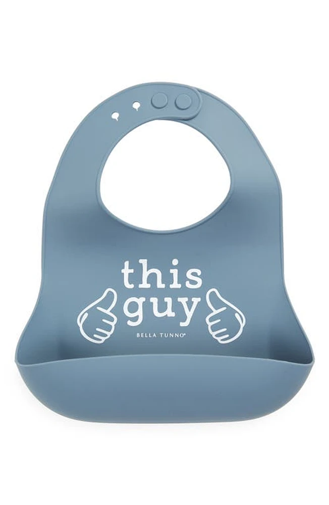 Bella Tunno This Guy Silicone Wonder Bib in Blue at Nordstrom