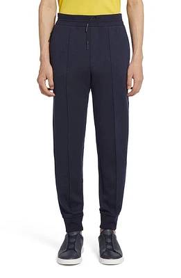 ZEGNA High Performance Wool & Spacer Cotton Sweatpants in Navy at Nordstrom, Size 32 Us