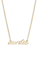 Argento Vivo Sterling Silver Auntie Pendant Necklace in Gold at Nordstrom