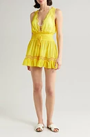 Ramy Brook Virginia Smocked Waist Cover-Up Minidress at Nordstrom,