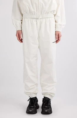 Balenciaga Backward Logo Cotton Blend Track Pants White at Nordstrom,