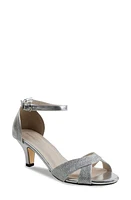 Touch Ups Clementine Kitten Heel Ankle Strap Sandal Silver at Nordstrom,