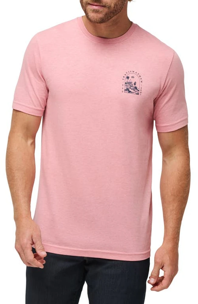 TravisMathew Uncharted Waters Graphic T-Shirt Heather Blush at Nordstrom,