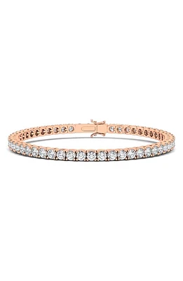 HauteCarat Lab Created Diamond Tennis Bracelet in Rose Gold at Nordstrom