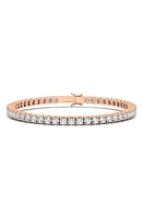 HauteCarat Lab Created Diamond Tennis Bracelet in Rose Gold at Nordstrom