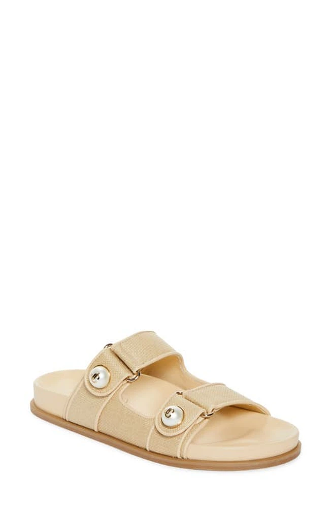 Jimmy Choo Fayence Slide Sandal Natural/Natural at Nordstrom,