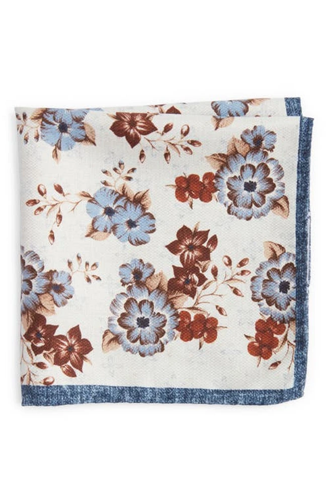 EDWARD ARMAH Reversible Silk Pocket Square in Beige at Nordstrom