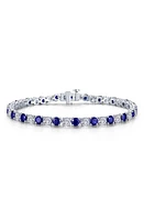 Lafonn Alternating Simulated Diamond Tennis Bracelet in Blue at Nordstrom, Size 7.25