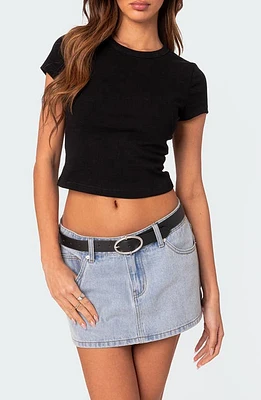 EDIKTED Better Basics Crop T-Shirt Black at Nordstrom,