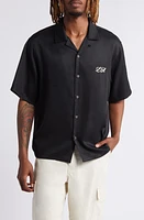 PacSun Silver Lake Camp Shirt Black at Nordstrom,