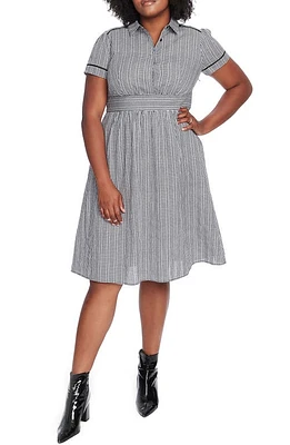 Court & Rowe Gingham Shirtdress Rich Black at Nordstrom,