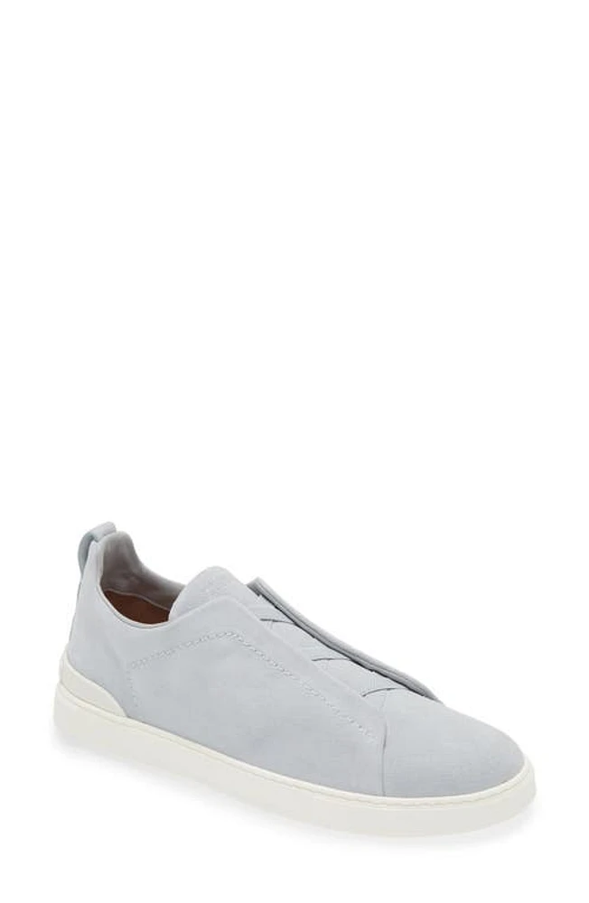 ZEGNA Triple Strap Slip-On Sneaker Baby Blue at Nordstrom,