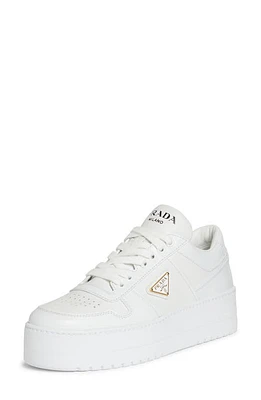 Prada Flatform Downtown Logo Platform Sneaker Bianco at Nordstrom,