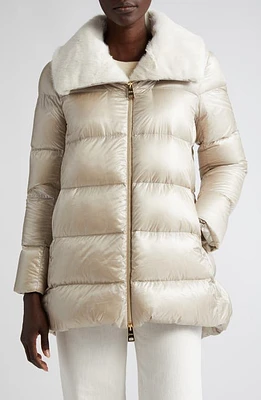 Herno Down Puffer Jacket with Faux Fur Trim Chantilly at Nordstrom, Us