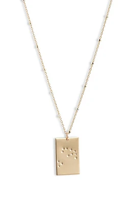 Set & Stones Zodiac Constellation Pendant Necklace in Gold - Capricorn at Nordstrom, Size 20