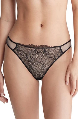 Calvin Klein Floral Lace Thong at Nordstrom,