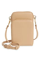 Mali + Lili Jo Vegan Leather Wallet on a Strap in Camel at Nordstrom