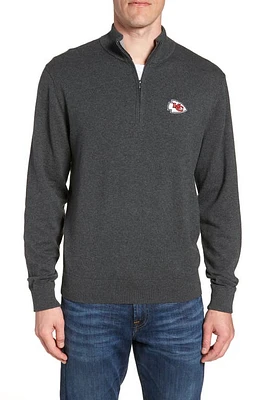 Cutter & Buck Kansas City Lakemont Regular Fit Quarter Zip Sweater Charcoal Heather at Nordstrom,