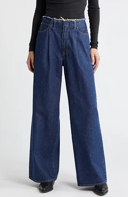 SLVRLAKE Taylor Pleated Wid Leg Jeans Infinite Dream at Nordstrom,