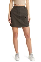 VERO MODA High Waist Cargo Miniskirt in Peat at Nordstrom, Size X-Small