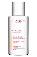 Clarins UV Plus Anti-Pollution Antioxidant Tinted Face Sunscreen SPF 50 in Light at Nordstrom, Size 1.7 Oz