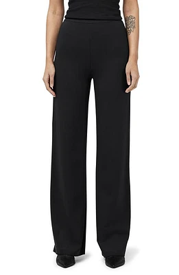 rag & bone Irina Pull-On Wide Leg Ponte Pants Black at Nordstrom,