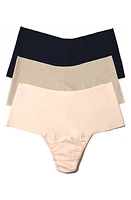 Hanky Panky Breathe Assorted 3-Pack High Waist Thongs at Nordstrom,