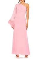 Mac Duggal One-Shoulder Feather Gown at Nordstrom,