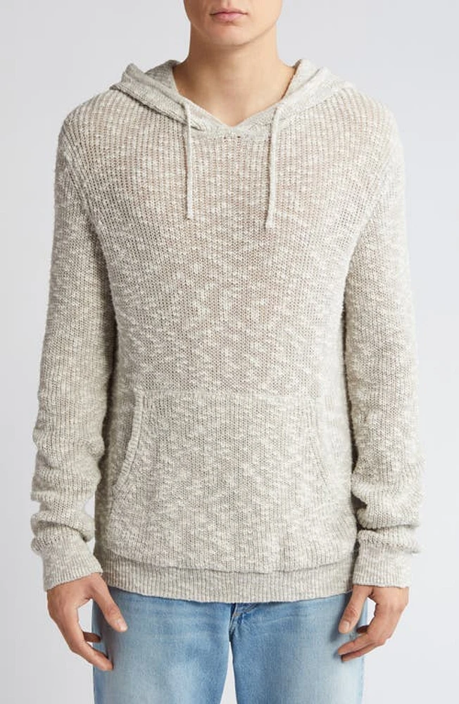 ATM Anthony Thomas Melillo Slub Sweater Hoodie Ash Grey at Nordstrom,