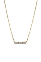 Nadri Cubic Zirconia Bar Pendant Necklace in Gold at Nordstrom