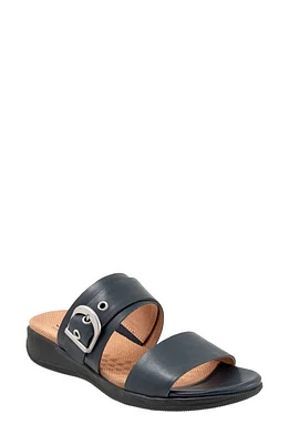 SoftWalk Toki Slide Sandal Navy at Nordstrom,