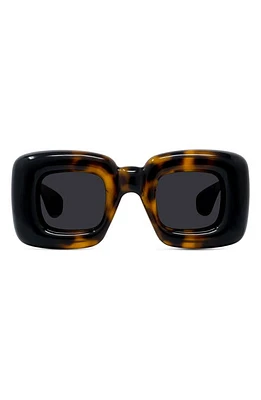 Loewe Injected 41mm Square Sunglasses in Dark Havana /Smoke at Nordstrom